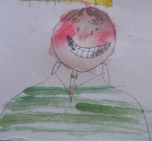 self portrait, kid art (very accurate btw)